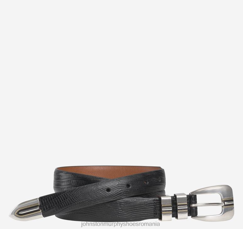 negru 6FF4F998 bărbați Johnston  Murphy centură de ranger din boabe de șopârlă accesorii