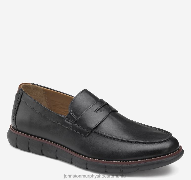 negru full grain/talpă neagră 6FF4F154 bărbați Johnston  Murphy holden penny pantofi