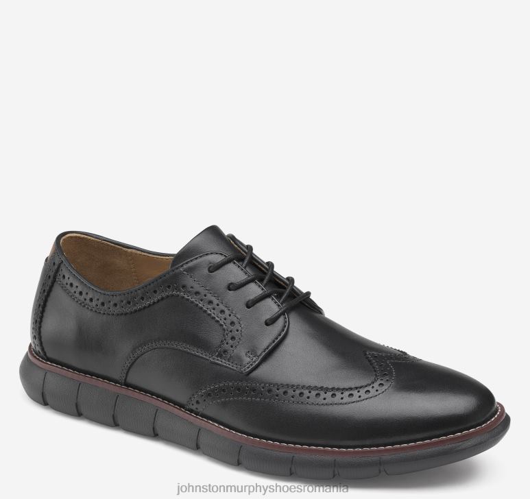 negru full grain/talpă neagră 6FF4F291 bărbați Johnston  Murphy holden vârful aripii pantofi
