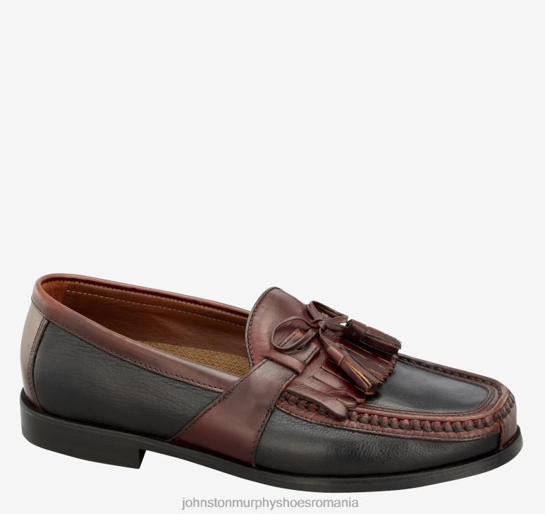 negru neted/mahon antic cerat 6FF4F50 bărbați Johnston  Murphy aragon ii culturie tassel pantofi