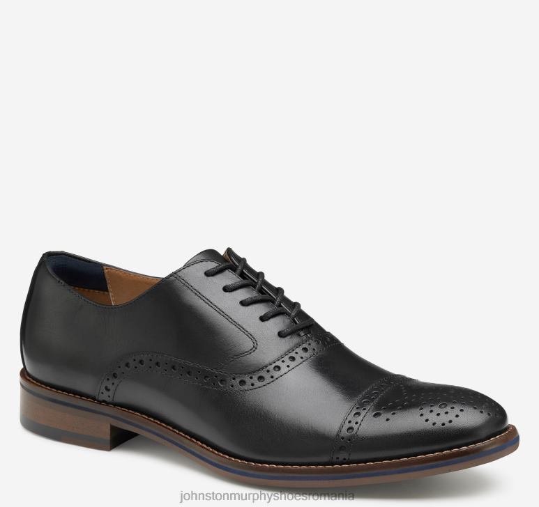 negru plin de cereale 6FF4F120 bărbați Johnston  Murphy conard 20 cap toe pantofi