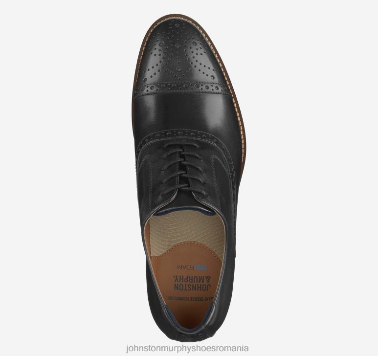 negru plin de cereale 6FF4F120 bărbați Johnston  Murphy conard 20 cap toe pantofi