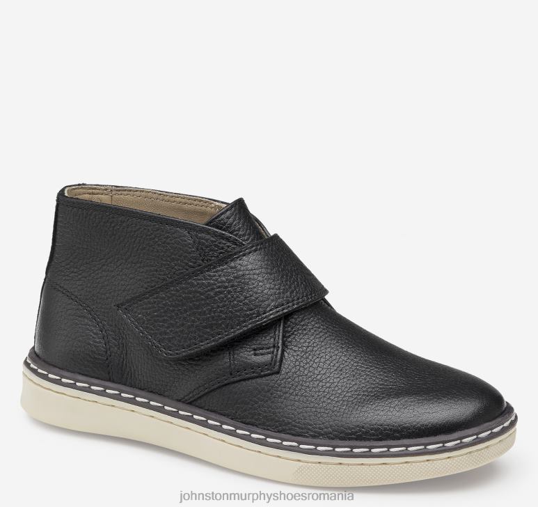 negru plin de cereale 6FF4F1320 băiat Johnston  Murphy copilul mic mcguffey chukka pantofi