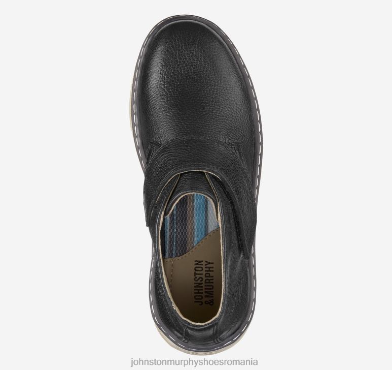 negru plin de cereale 6FF4F1320 băiat Johnston  Murphy copilul mic mcguffey chukka pantofi
