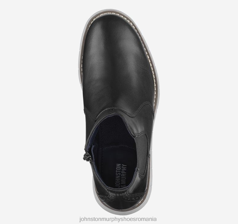 negru plin de cereale 6FF4F1325 băiat Johnston  Murphy copil mare Holden Chelsea Boot pantofi