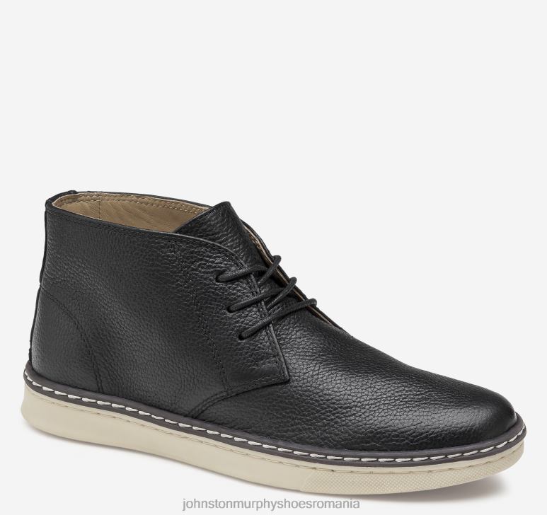 negru plin de cereale 6FF4F1331 băiat Johnston  Murphy copilul mare mcguffey chukka pantofi