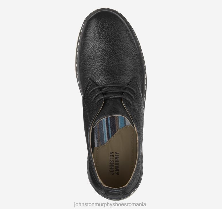 negru plin de cereale 6FF4F1331 băiat Johnston  Murphy copilul mare mcguffey chukka pantofi
