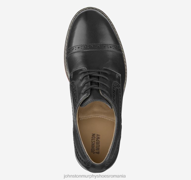 negru plin de cereale 6FF4F1355 băiat Johnston  Murphy copil mic conard cap toe pantofi