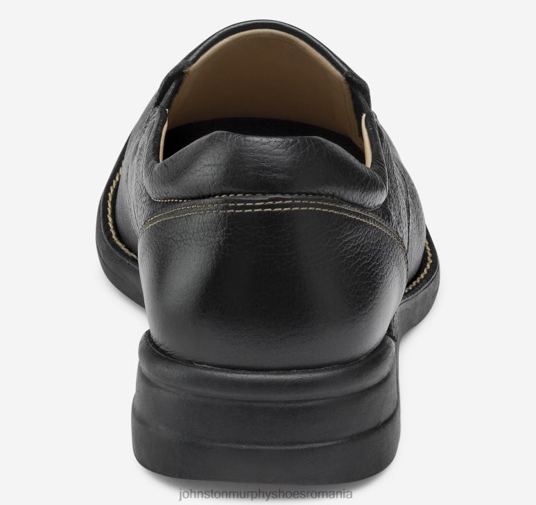 negru plin de cereale 6FF4F152 bărbați Johnston  Murphy shuler moc toe slip-on pantofi