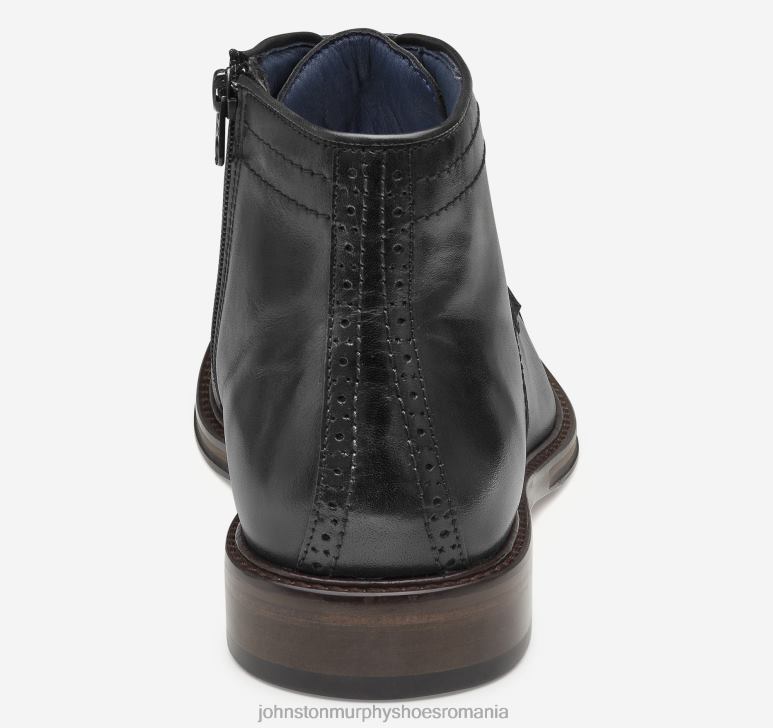negru plin de cereale 6FF4F202 bărbați Johnston  Murphy cizme cu fermoar xc flex raleigh cap toe pantofi