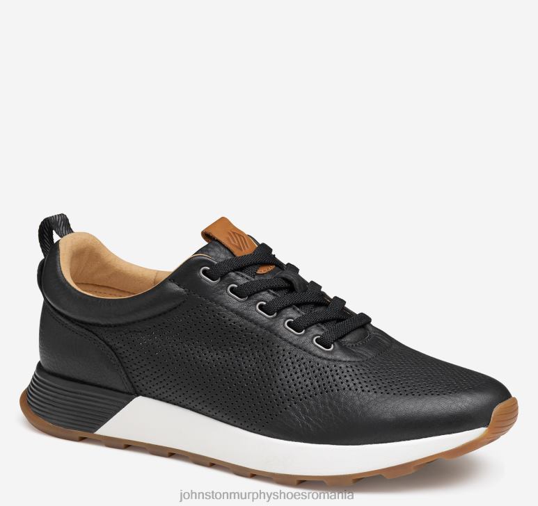 negru plin de cereale 6FF4F207 bărbați Johnston  Murphy kinnon perfed jogger pantofi