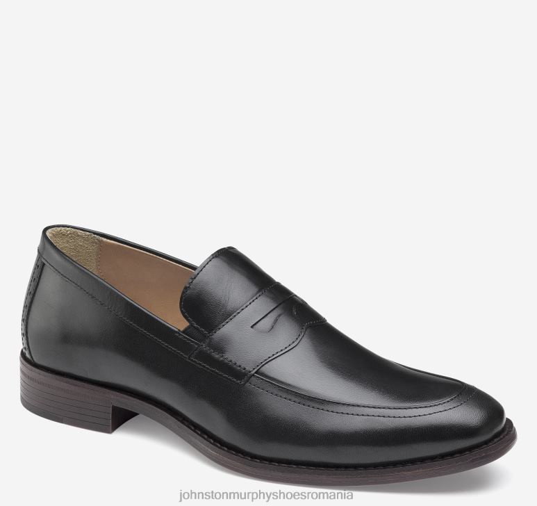 negru plin de cereale 6FF4F241 bărbați Johnston  Murphy lewis penny pantofi
