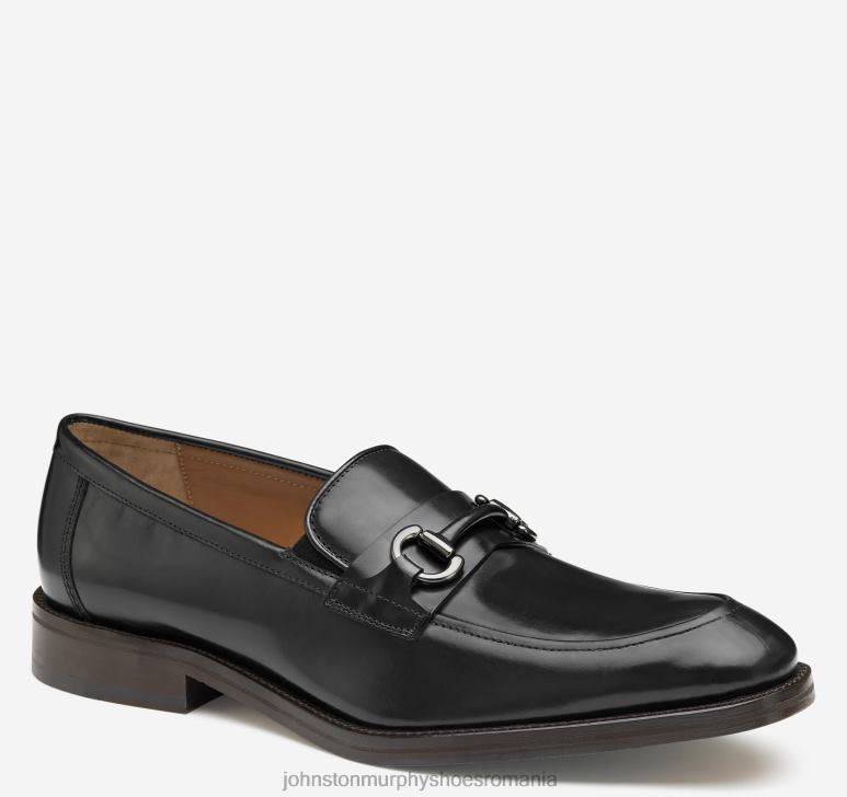 negru plin de cereale 6FF4F258 bărbați Johnston  Murphy meade bit pantofi