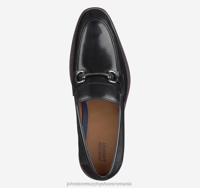 negru plin de cereale 6FF4F258 bărbați Johnston  Murphy meade bit pantofi