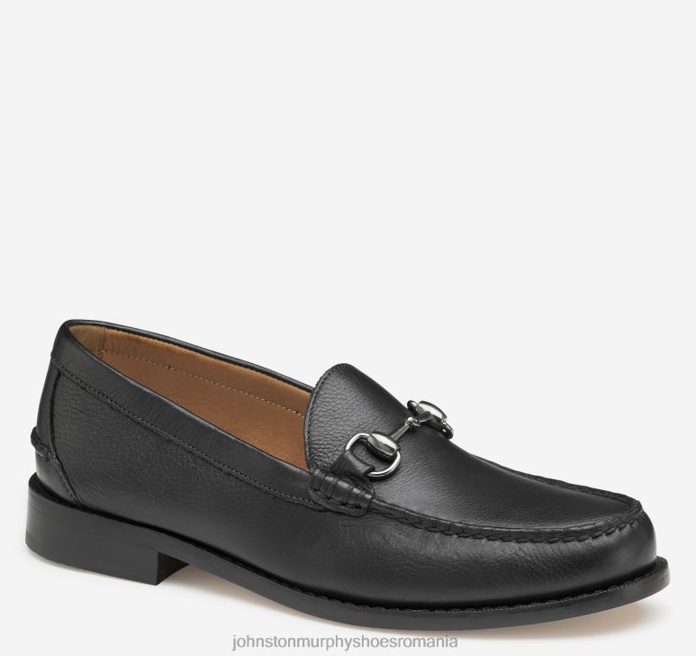 negru plin de cereale 6FF4F312 bărbați Johnston  Murphy halstead bit pantofi