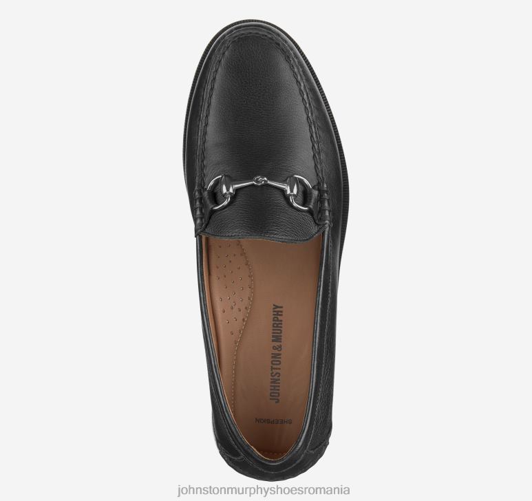 negru plin de cereale 6FF4F312 bărbați Johnston  Murphy halstead bit pantofi