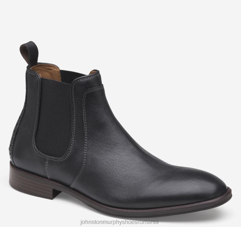 negru plin de cereale 6FF4F346 bărbați Johnston  Murphy henrick chelsea boot pantofi