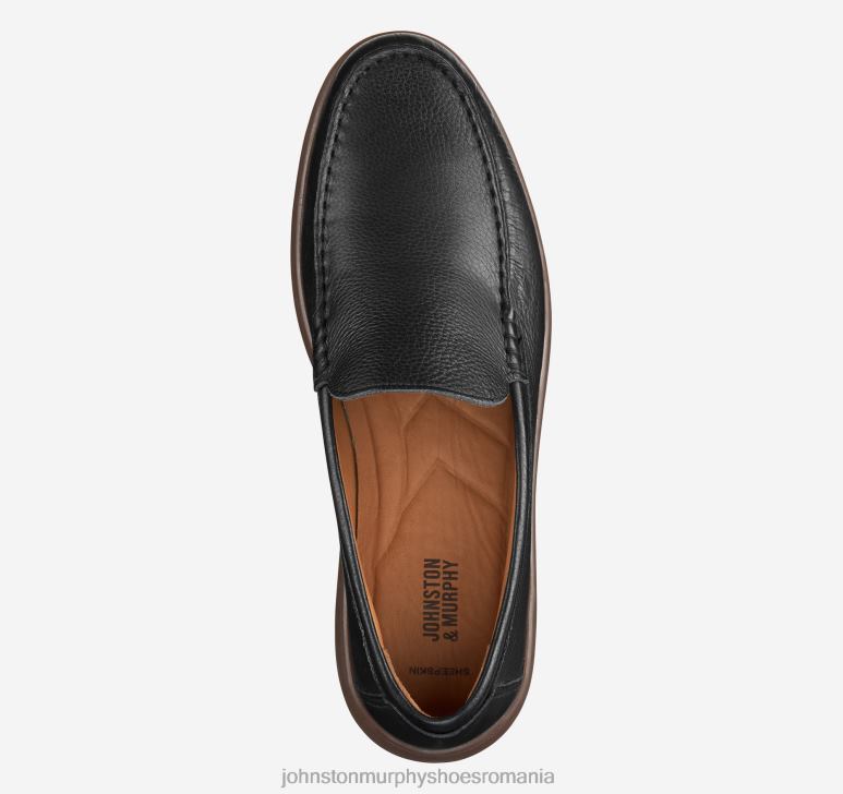 negru plin de cereale 6FF4F35 bărbați Johnston  Murphy brannon venetian pantofi