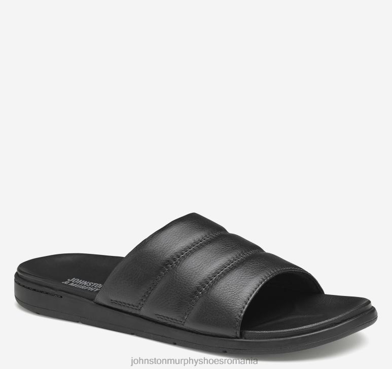 negru plin de cereale 6FF4F86 bărbați Johnston  Murphy branson slide pantofi
