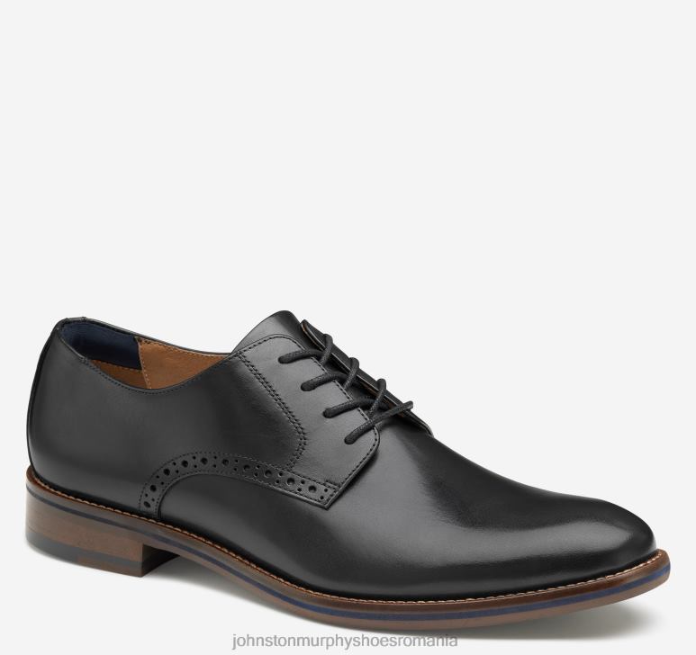negru plin de cereale 6FF4F88 bărbați Johnston  Murphy conard 20 deget simplu pantofi