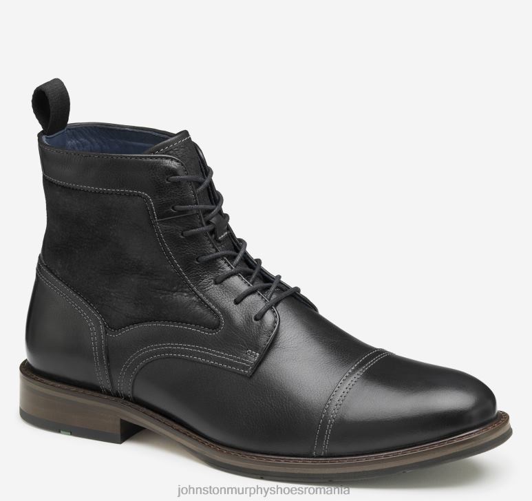 negru plin de cereale/de shearling 6FF4F309 bărbați Johnston  Murphy cizme din shearling xc flex raleigh cap toe pantofi