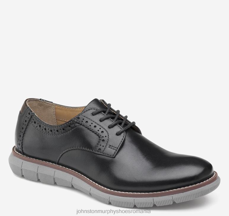 negru plin de culoare/talpă gri 6FF4F1358 băiat Johnston  Murphy copil mare holden degetul simplu pantofi