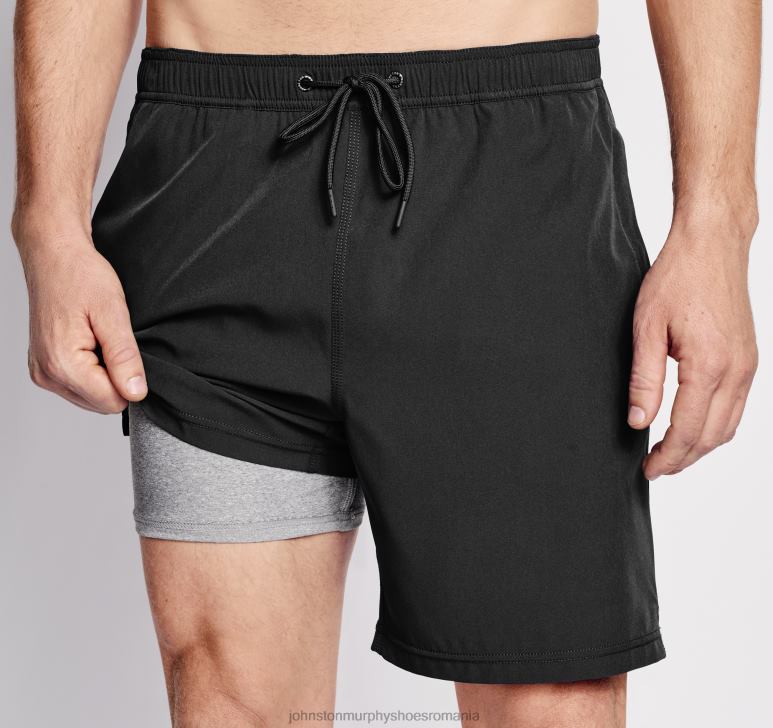 negru solid 6FF4F519 bărbați Johnston  Murphy pantaloni scurți de baie îmbrăcăminte