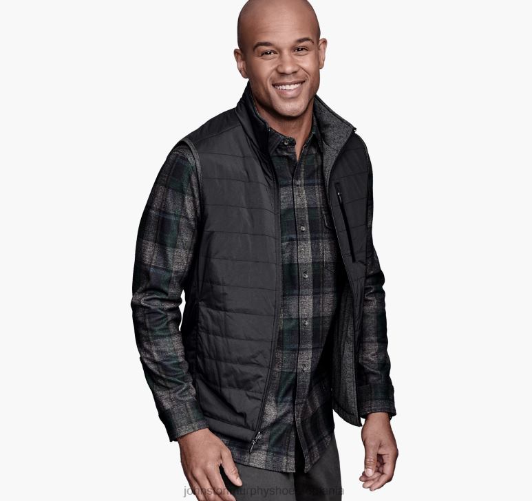 negru/gri erica 6FF4F711 bărbați Johnston  Murphy vesta reversibila xc4 îmbrăcăminte
