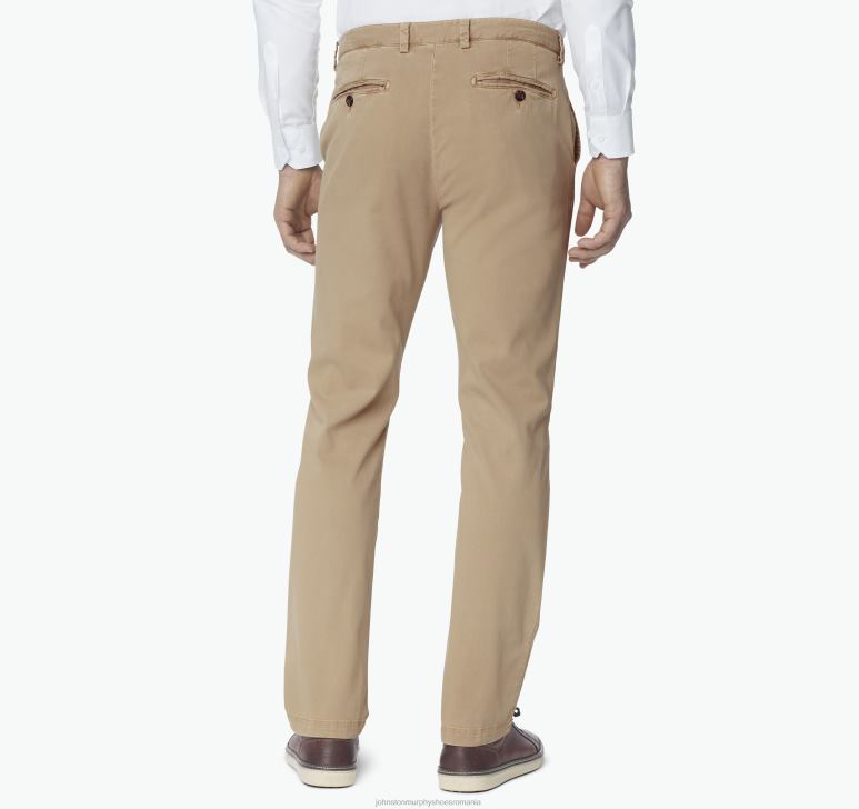 nisip 6FF4F527 bărbați Johnston  Murphy pantaloni chino spalati îmbrăcăminte