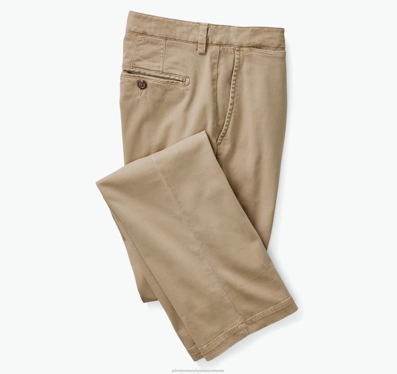 nisip 6FF4F527 bărbați Johnston  Murphy pantaloni chino spalati îmbrăcăminte