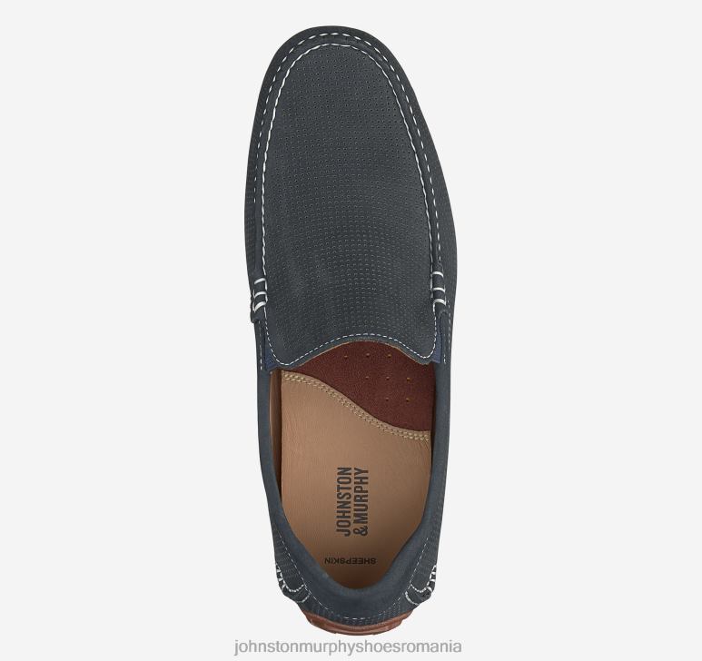 nubuc perfetat bleumarin 6FF4F213 bărbați Johnston  Murphy cort venetian pantofi