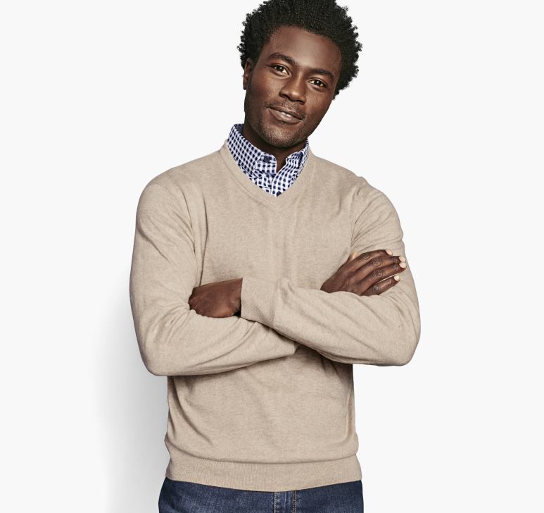 ovaz 6FF4F864 unisex Johnston  Murphy pulover cu decolteu în V îmbrăcăminte
