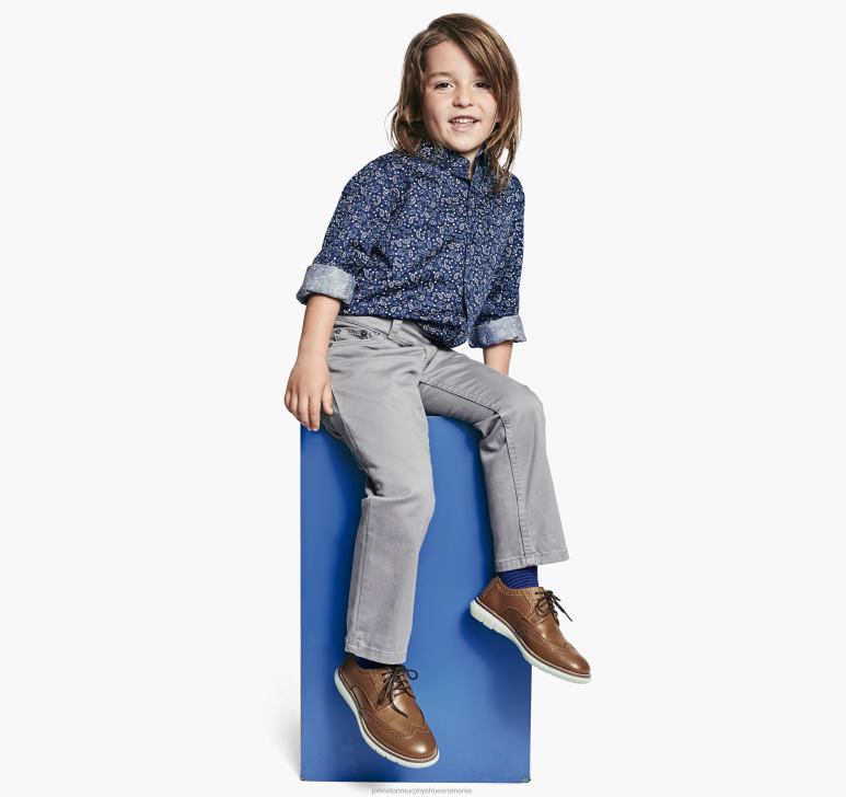 paisley bleumarin 6FF4F1427 băiat Johnston  Murphy cămașă cu mânecă lungă pentru băieți îmbrăcăminte