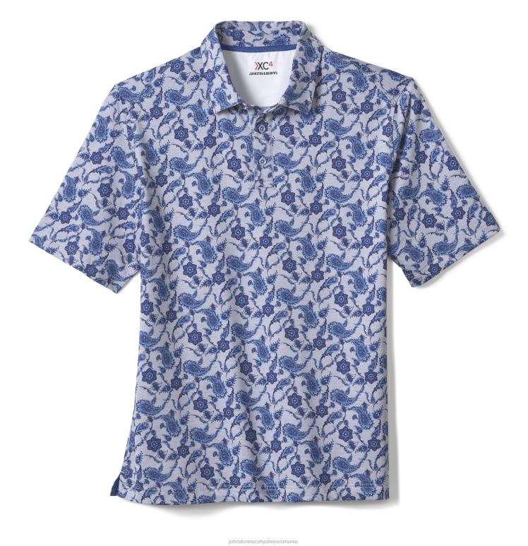 paisley bleumarin 6FF4F620 bărbați Johnston  Murphy polo de performanță cu imprimare xc4 îmbrăcăminte