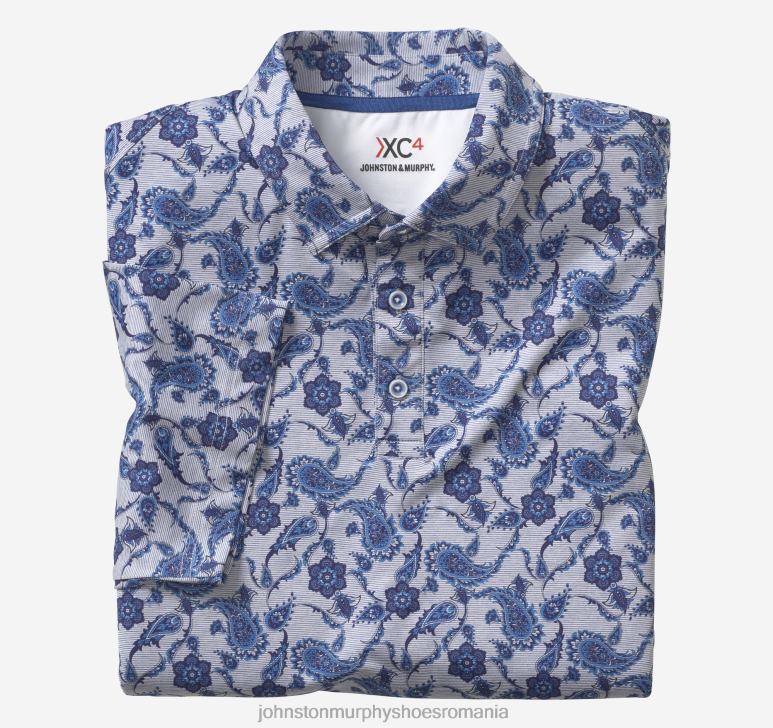 paisley bleumarin 6FF4F620 bărbați Johnston  Murphy polo de performanță cu imprimare xc4 îmbrăcăminte