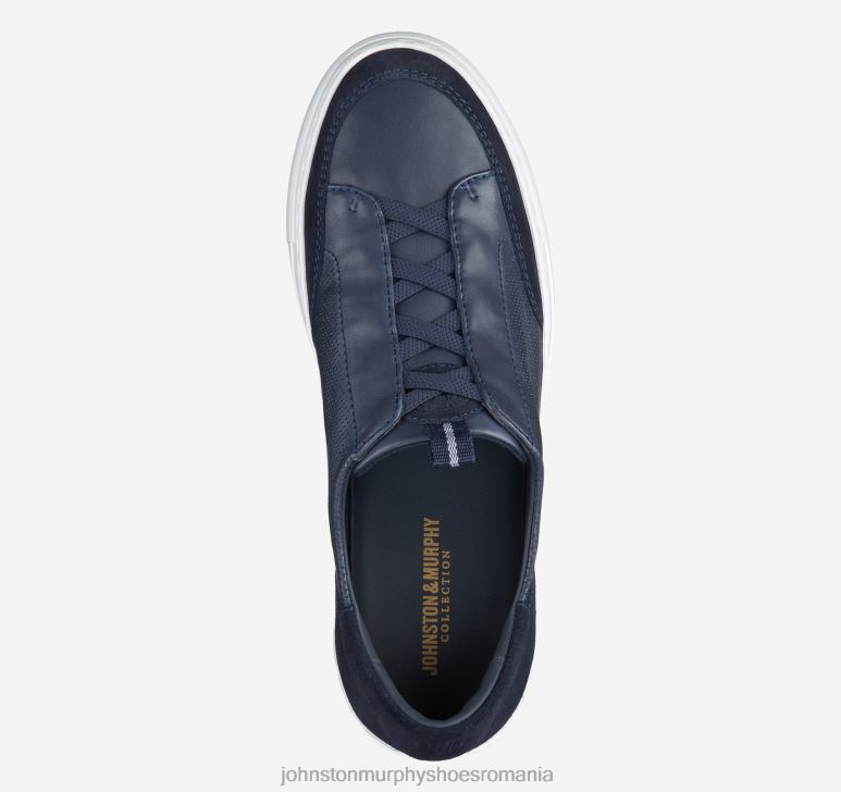 piele de căprioară englezească bleumarin/piele de oaie 6FF4F280 bărbați Johnston  Murphy anson stretch din dantelă până la vârf pantofi