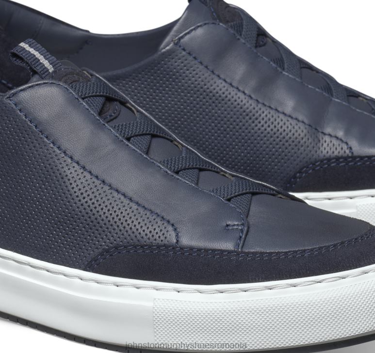 piele de căprioară englezească bleumarin/piele de oaie 6FF4F280 bărbați Johnston  Murphy anson stretch din dantelă până la vârf pantofi