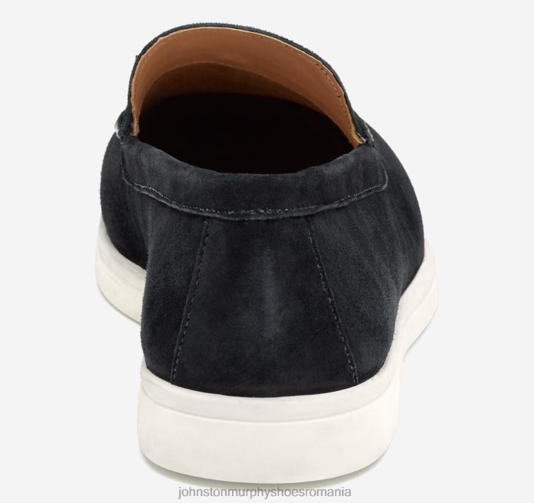 piele de căprioară neagră 6FF4F1246 femei Johnston  Murphy mocasnic cu ciucuri darlene pantofi