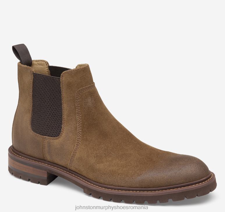 piele de căprioară uleiată bronz 6FF4F285 bărbați Johnston  Murphy cizmă barrett chelsea pantofi