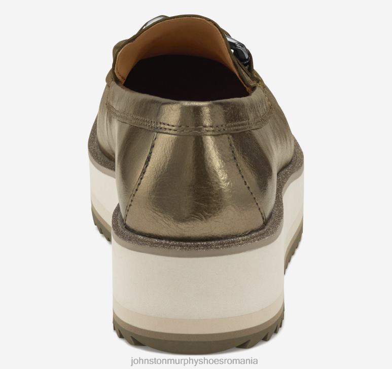 piele de oaie bronz metalizat 6FF4F1262 femei Johnston  Murphy mocasnic cu lanț gracelyn pantofi