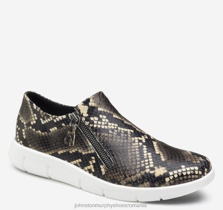 piele de oaie cu imprimeu italian cu șarpe taupe 6FF4F1269 unisex Johnston  Murphy tracy pantofi