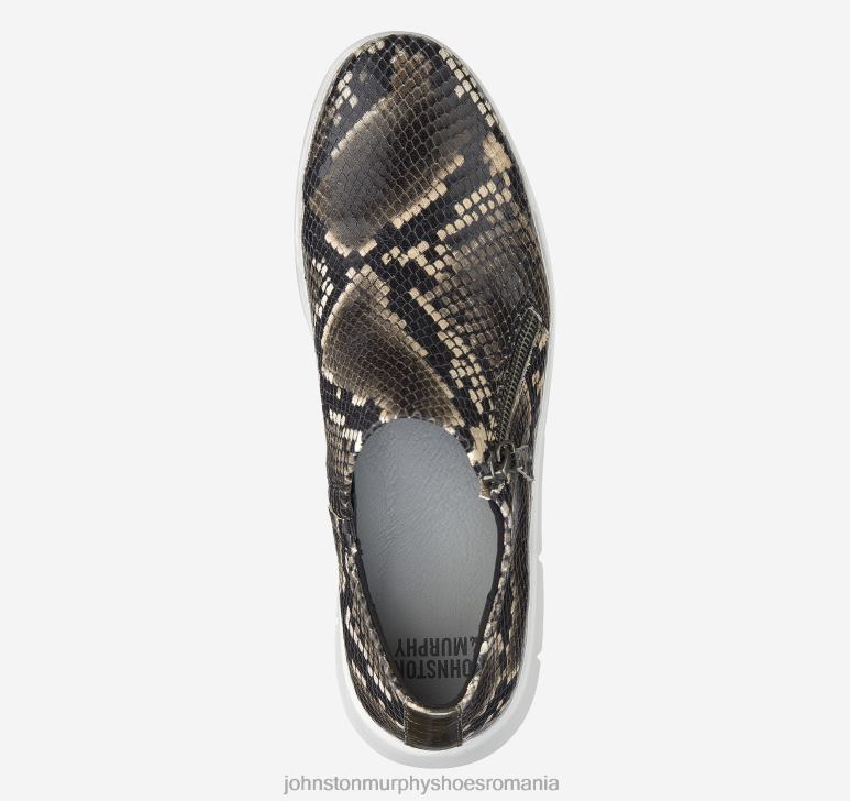 piele de oaie cu imprimeu italian cu șarpe taupe 6FF4F1269 unisex Johnston  Murphy tracy pantofi