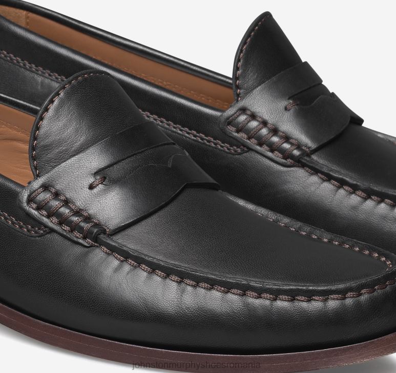 piele de oaie neagră 6FF4F337 bărbați Johnston  Murphy baldwin penny pantofi