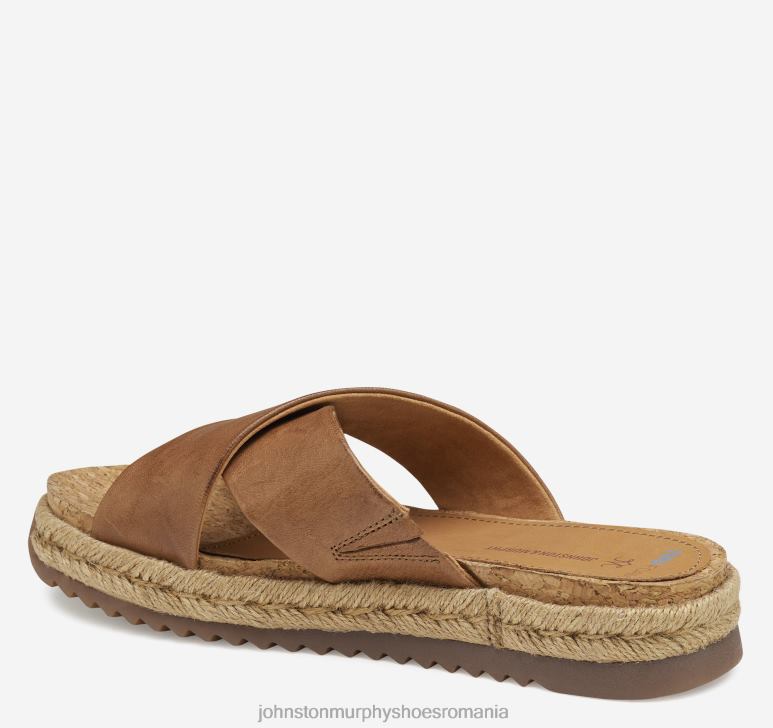 piele de oaie spalata bronzata 6FF4F1183 femei Johnston  Murphy tobogan cu curele încrucișate michelle pantofi
