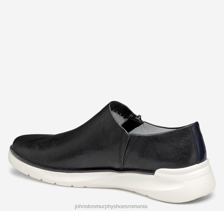 piele de oaie spălată neagră 6FF4F1220 femei Johnston  Murphy adidași cu fermoar smeriț pantofi