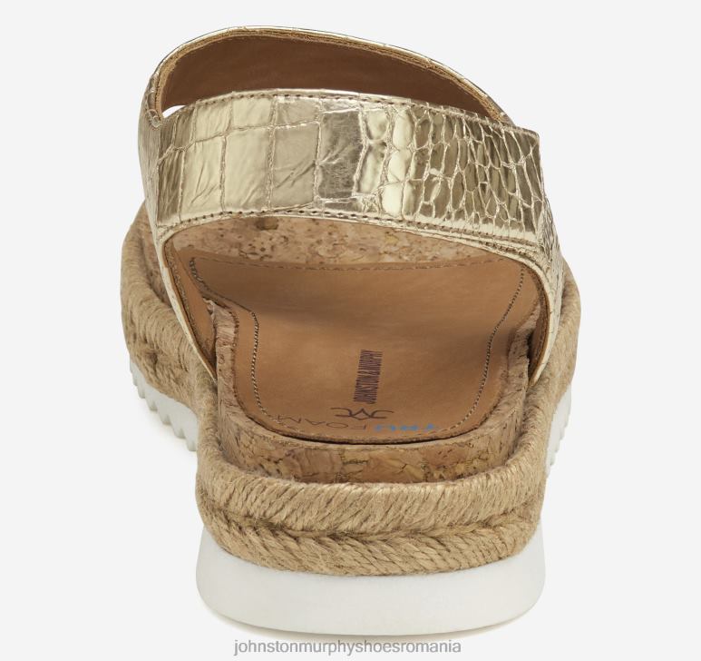 piele de oaie în relief cu croco auriu 6FF4F1197 femei Johnston  Murphy sandale tanga michelle pantofi
