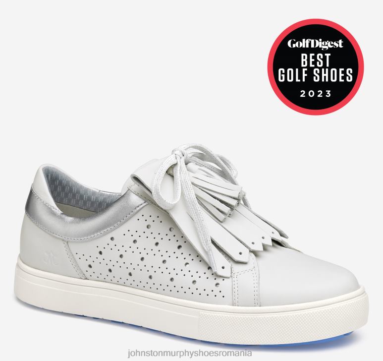 piele de vițel albă 6FF4F1234 femei Johnston  Murphy madison perfed hibrid pantofi