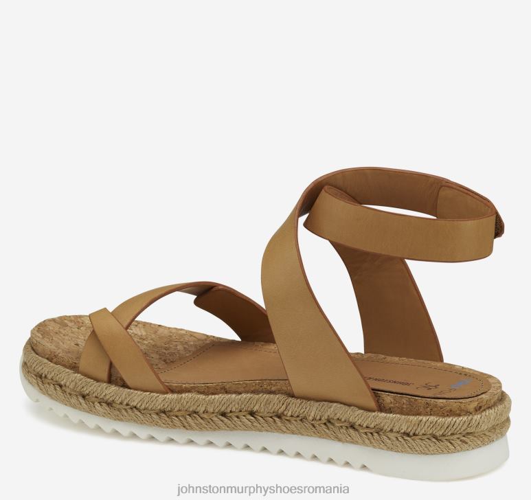 piele de vițel cafeniu 6FF4F1186 femei Johnston  Murphy sandale michelle cu curele la gleznă pantofi