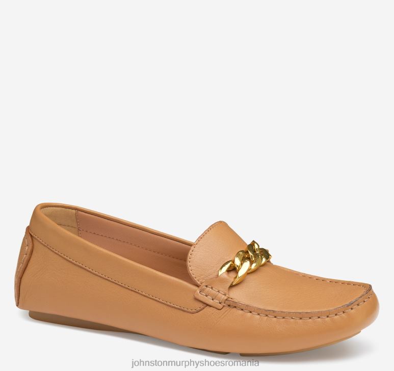 piele de vițel cafeniu 6FF4F1247 femei Johnston  Murphy maggie chain moc pantofi