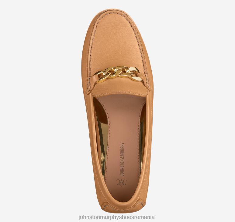 piele de vițel cafeniu 6FF4F1247 femei Johnston  Murphy maggie chain moc pantofi